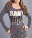 Baby Phat - triko C2A00001 charcoal